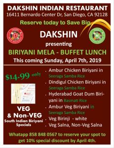 Biryani Mela Coming Sunday 04/07/2019
