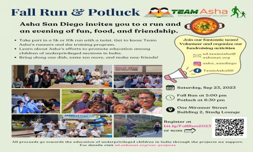 Asha Fall Run & Potluck 2023