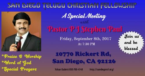 Meeting With Pastor Pj Stephen Paul